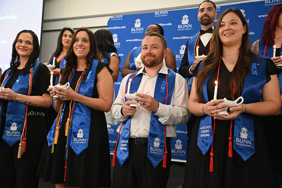 New graduates completed Blinn’s Licensed Vocational Nursing-Transition or Paramedic-to-RN transition programs