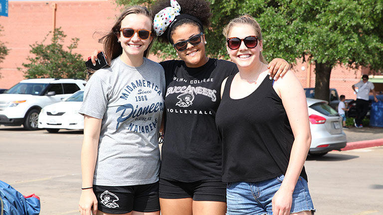 Photo of students during the summer